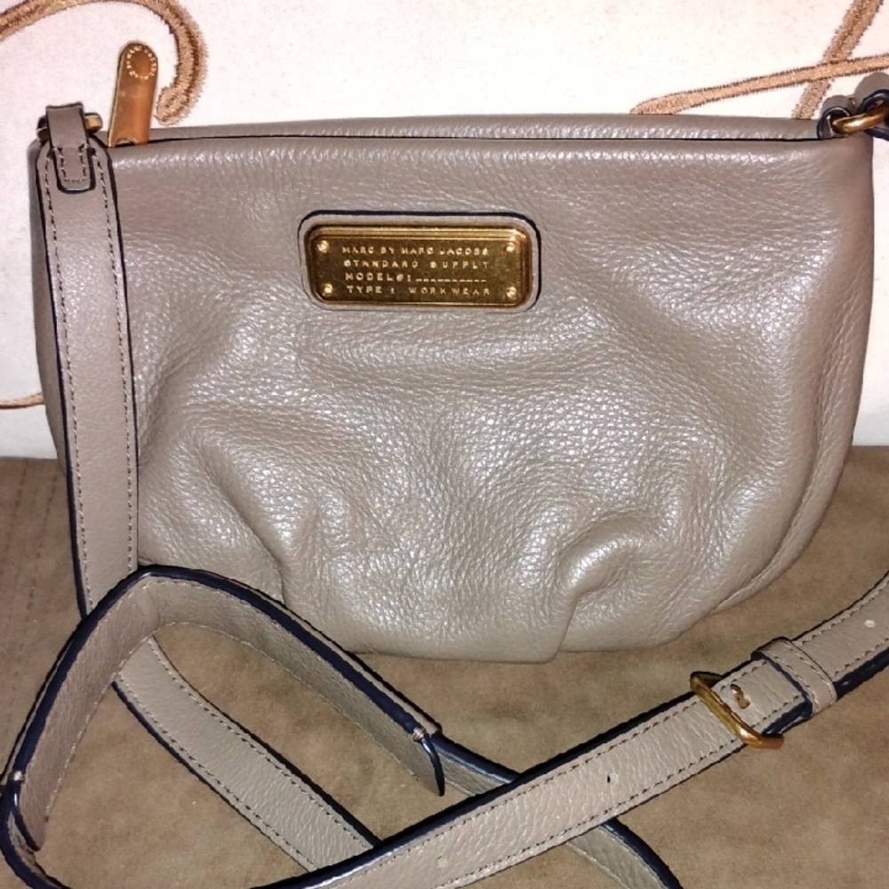 Marc Jacobs Taupe Leather Crossbody